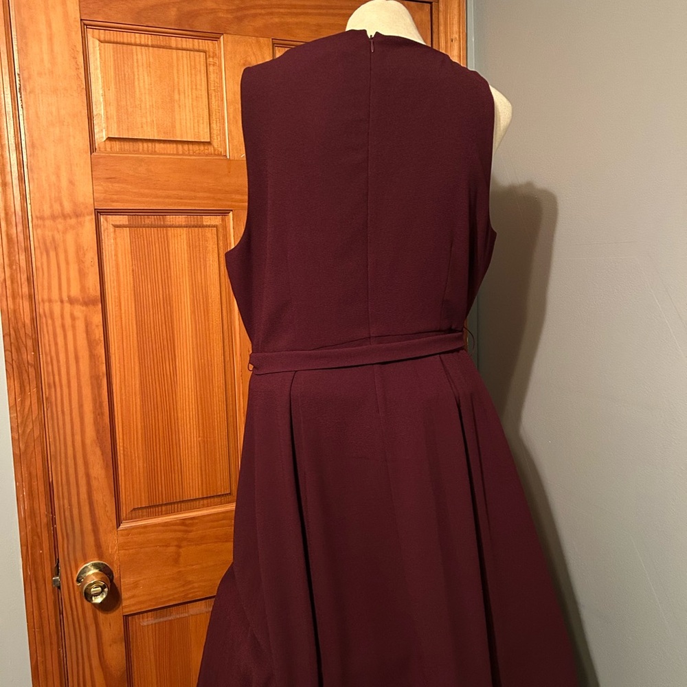 Elle Deep Burgundy Backless Dress